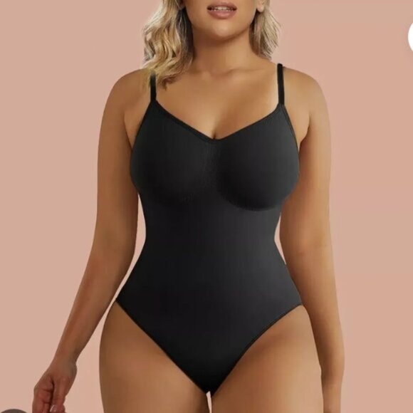 SHAPERX | Bodysuit Tummy Control Shapewear- Bodysuit Style 5213 | Black | S/M - Picture 1 of 5